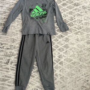 Adidas Gray and Green Tracksuit size 5/6